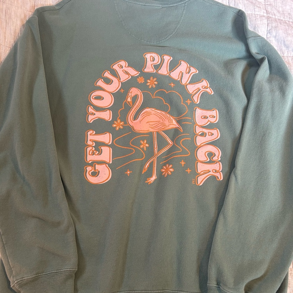 Get your pink back crew neck sweatshirt